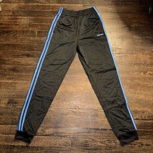 Adidas Track Pants Black and Blue Size L 14/16 Boys